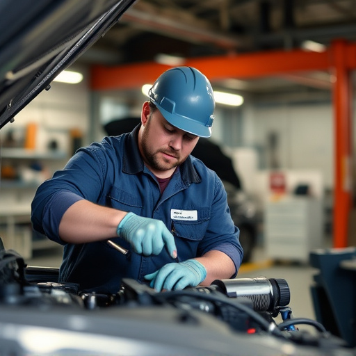 auto technician working
