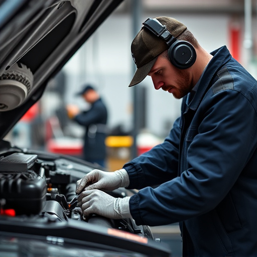 auto technician working