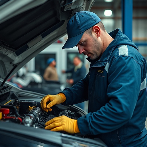 auto technician working