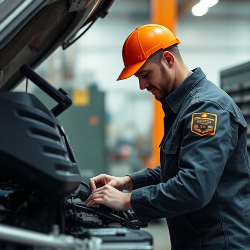 auto technician working