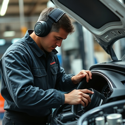 auto technician working