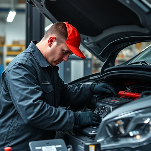 auto technician working