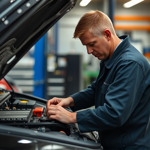 auto technician working