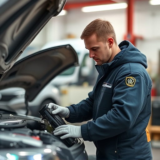auto technician working