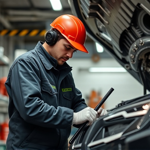auto technician working