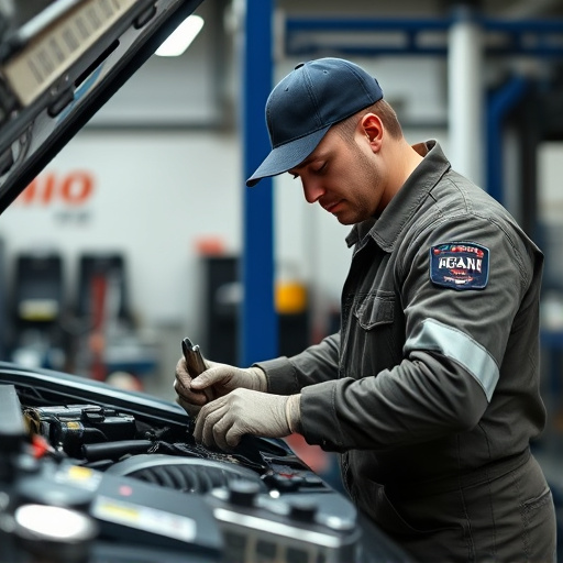 auto technician working