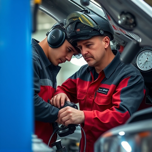auto technician working
