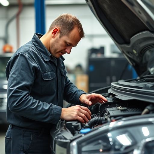auto technician working