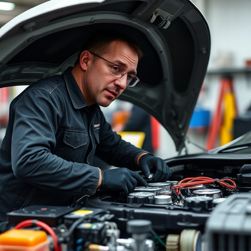 auto technician working