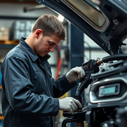 auto technician working