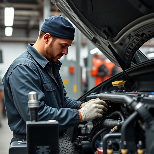 auto technician working