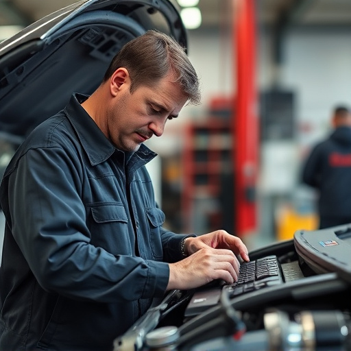 auto technician working