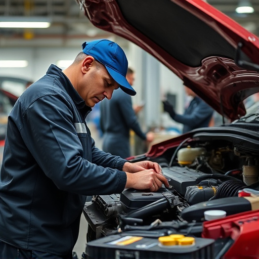 auto technician working
