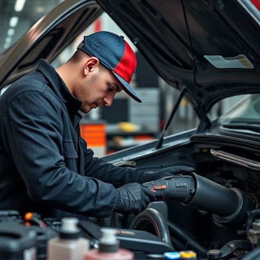 auto technician working