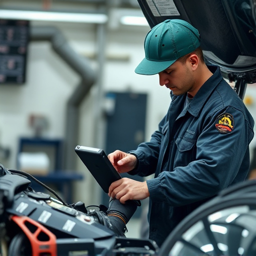 auto technician working