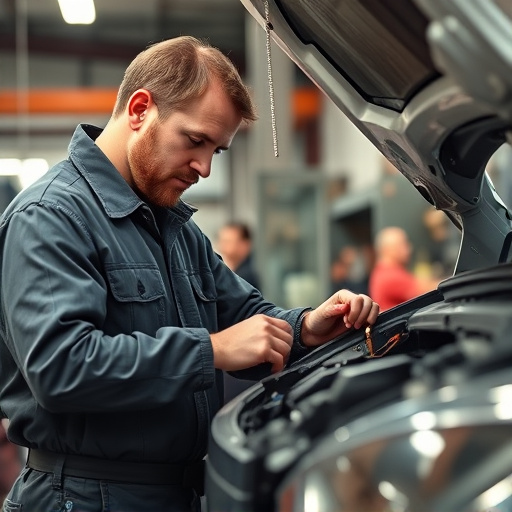auto technician working