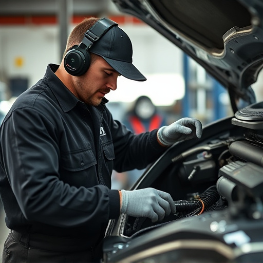 auto technician working