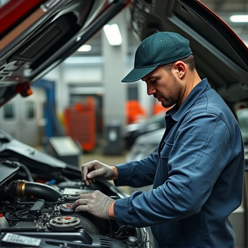 auto technician working