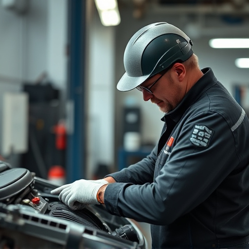 auto technician working