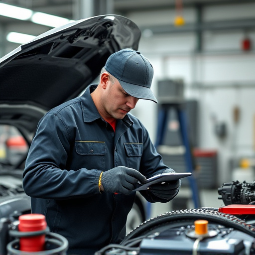 auto technician working