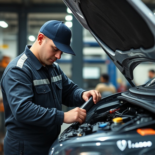 auto technician working