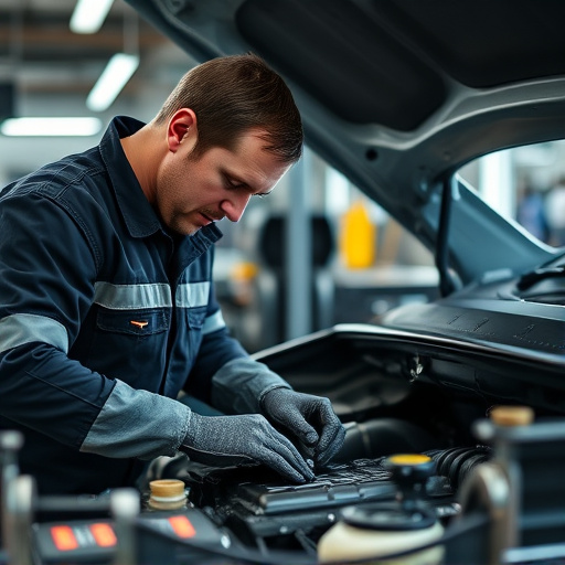 auto technician working