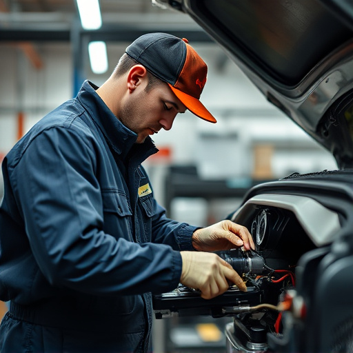 auto technician working