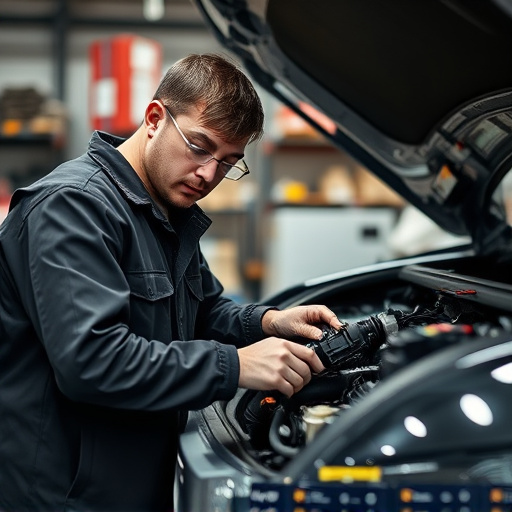 auto technician working