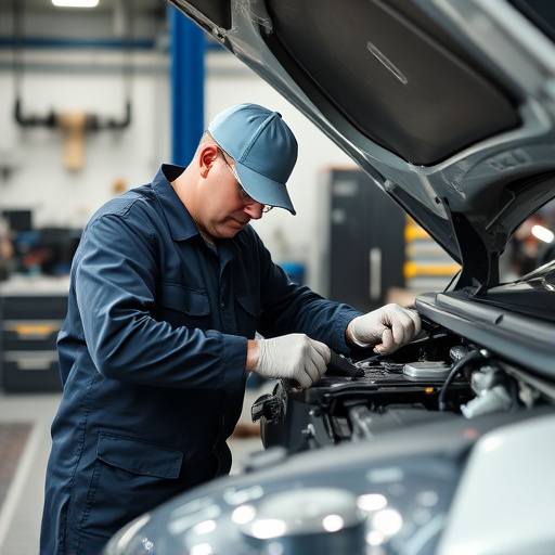 auto technician working