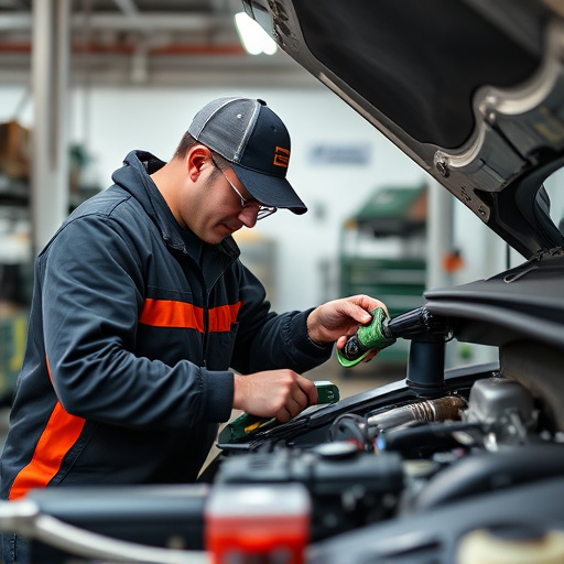 auto technician working