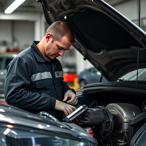 auto technician working