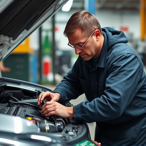 auto technician working