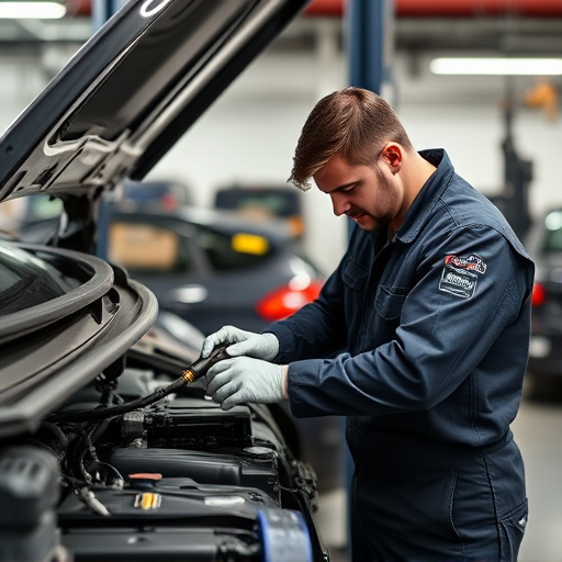 auto technician working