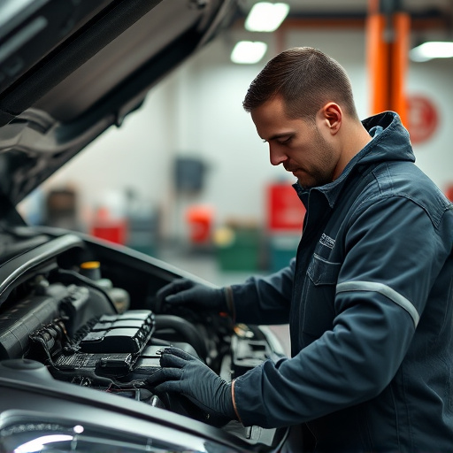 auto technician working