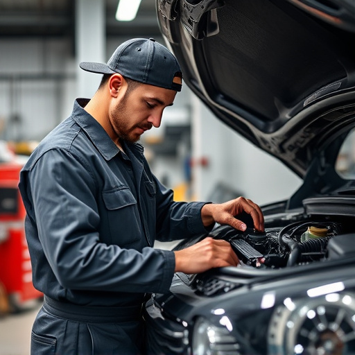 auto technician working