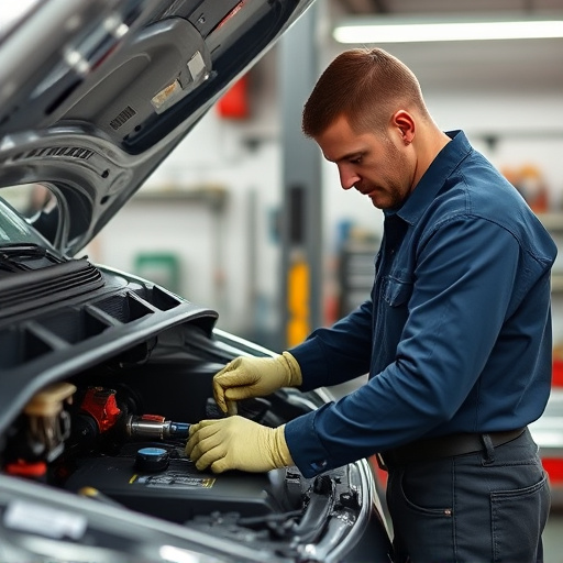 auto technician working