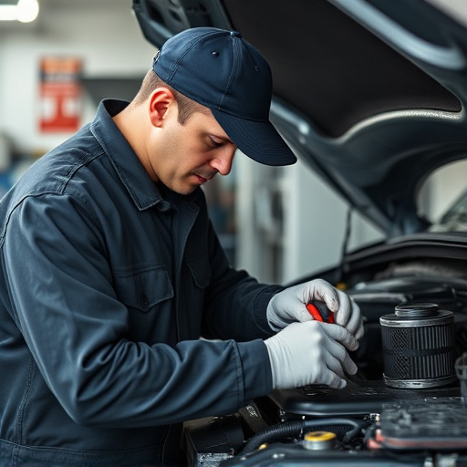 auto technician working