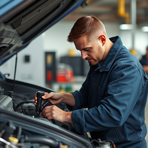 auto technician working