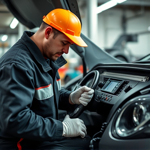 auto technician working