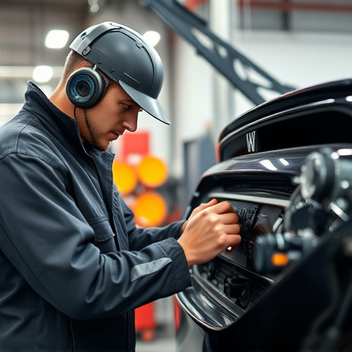 auto technician working