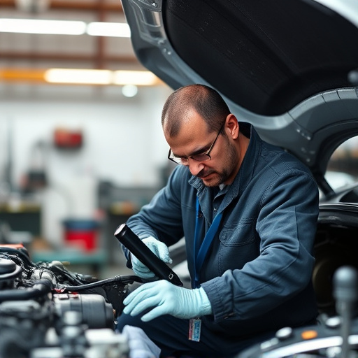 auto technician working