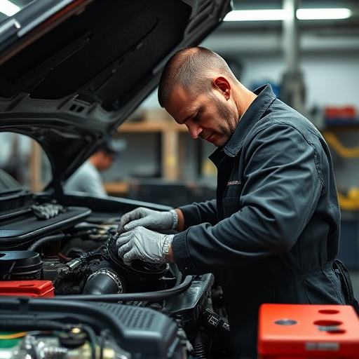 auto technician working