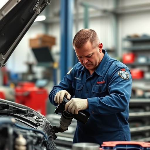 auto technician working