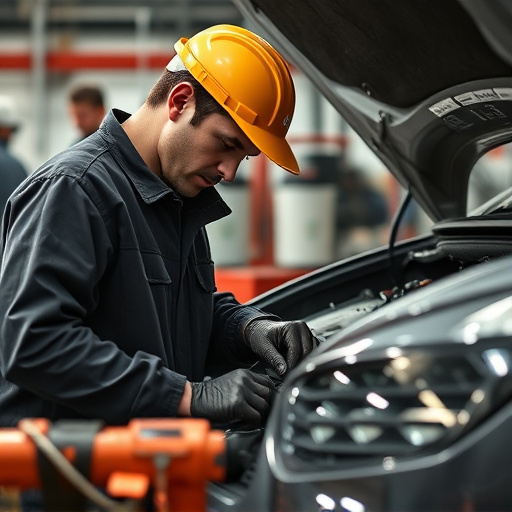 auto technician working