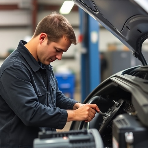 auto technician working