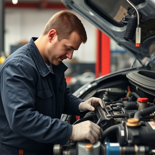 auto technician working