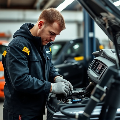auto technician working