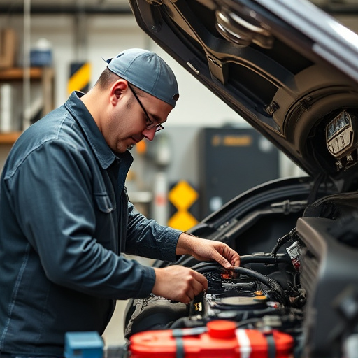 auto technician working