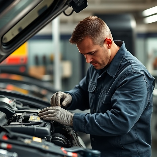 auto technician working