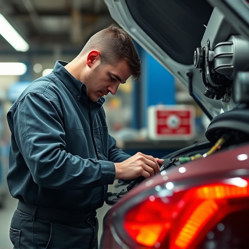 auto technician working